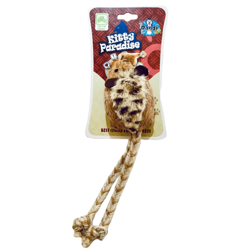 Juguete interactivo con hierba gatera y forma de ratón